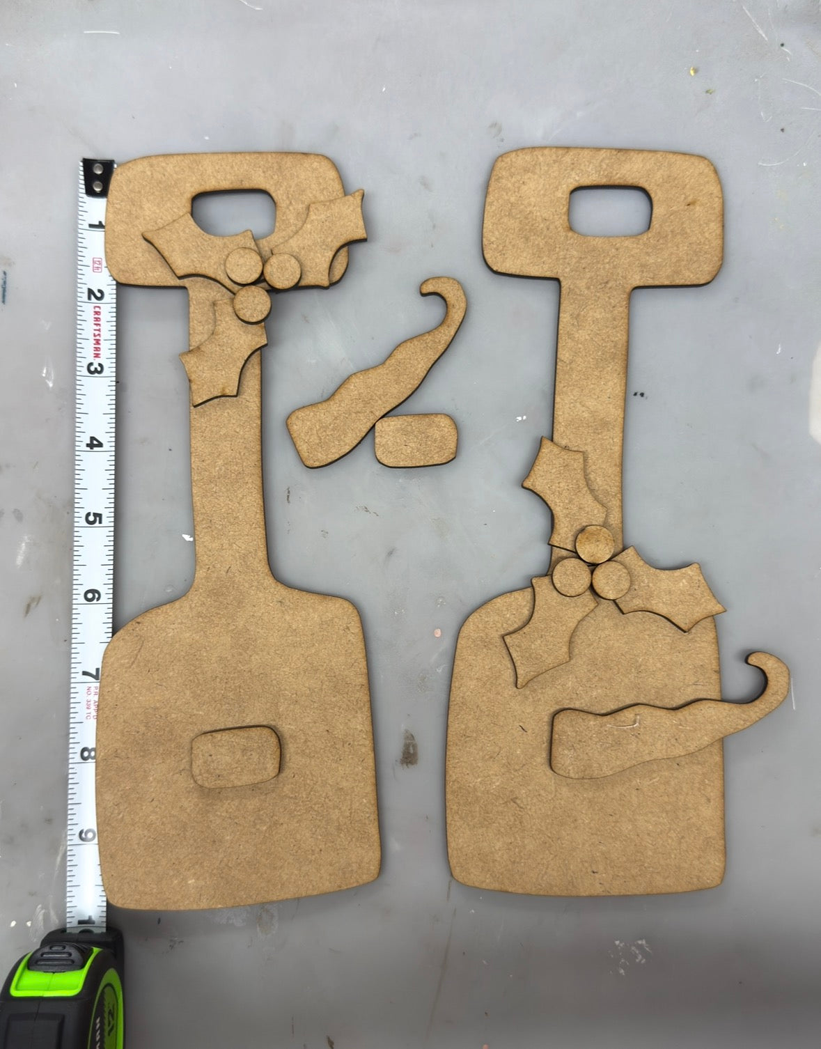 Shovel Ornament set (Snowman/Gingerbread) #268