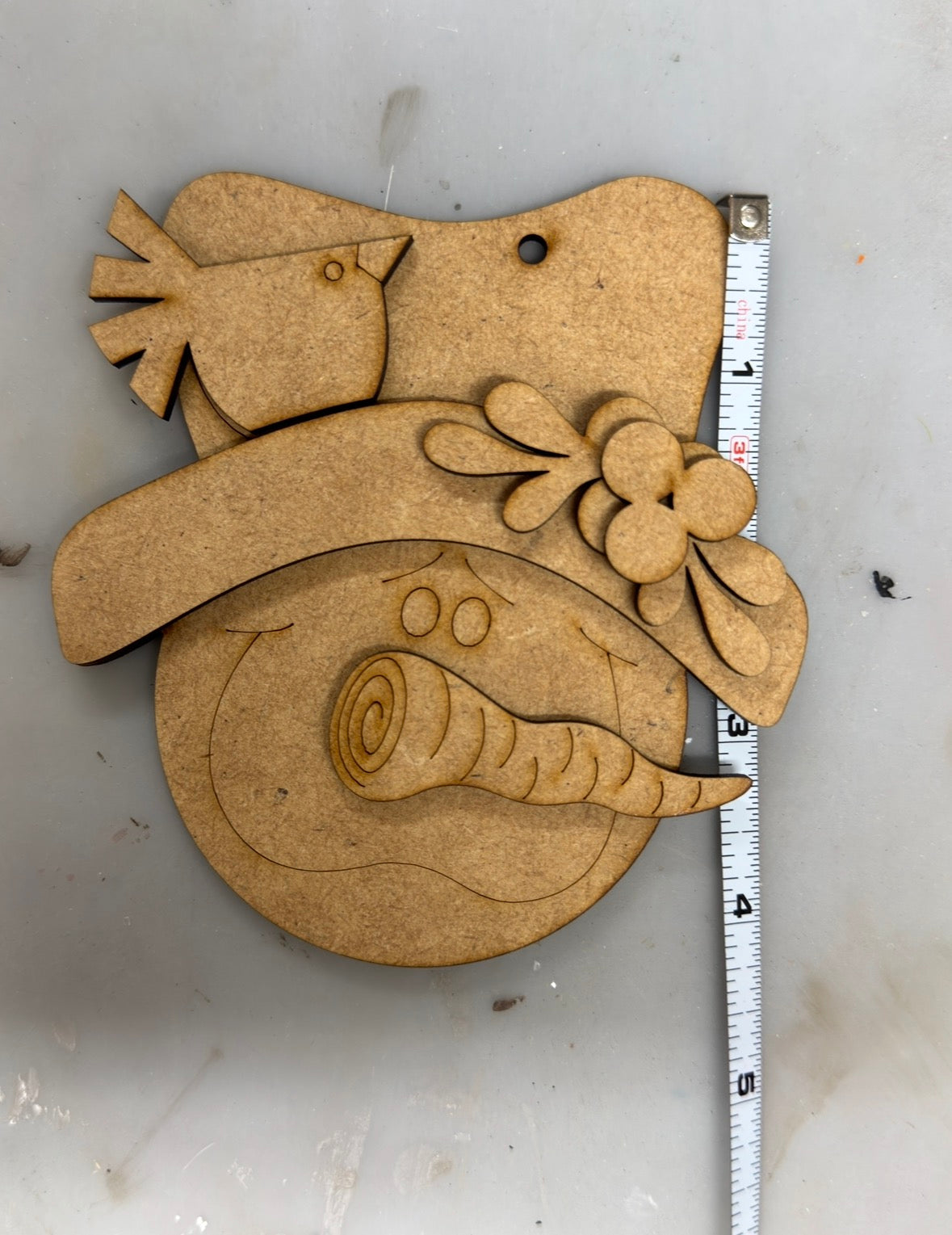 Woodland snowman ornaments. Set of 2. # 282