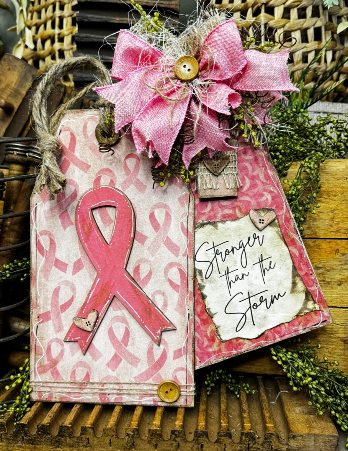 Cancer Ribbon tag #243