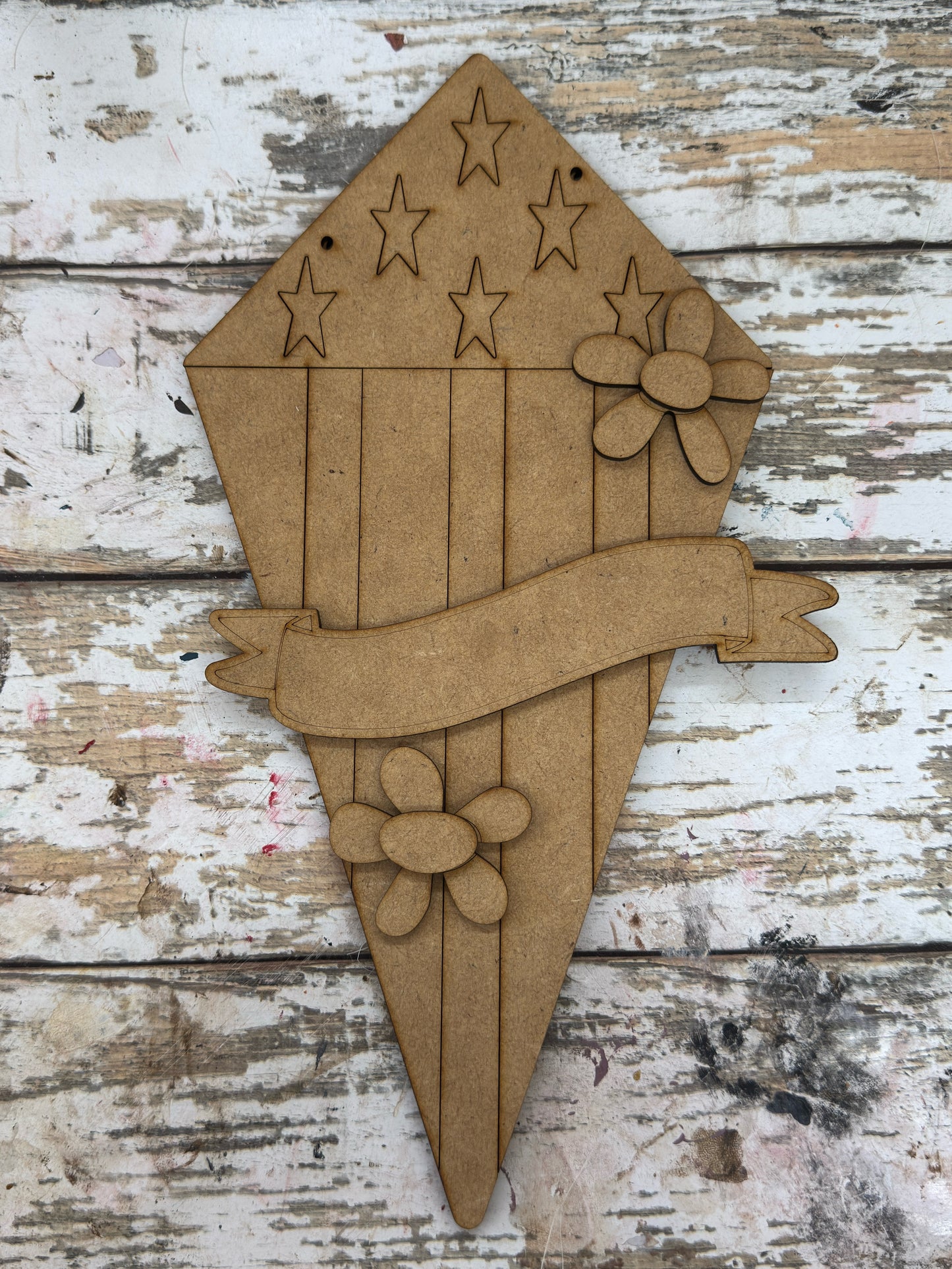 Patriotic Kite DIY Wood Kit #124