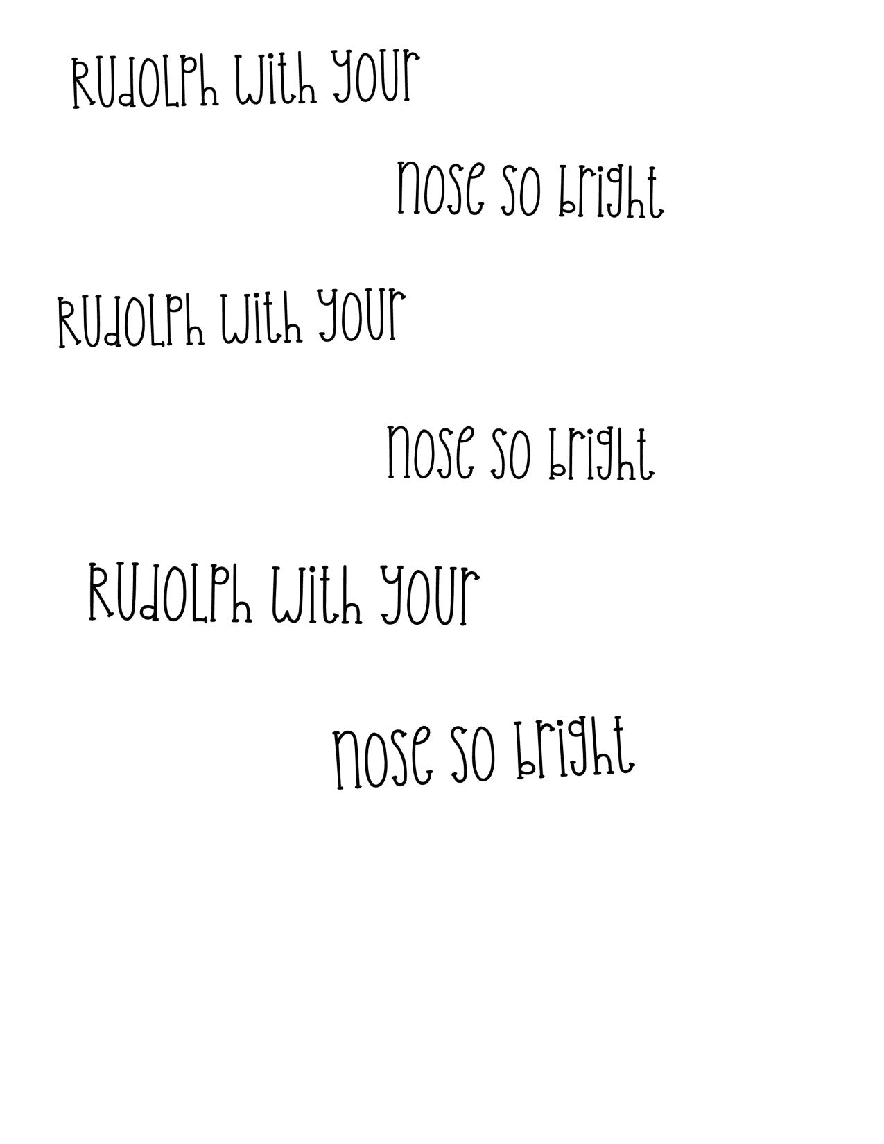 Saying for Wonky Reindeer ornaments