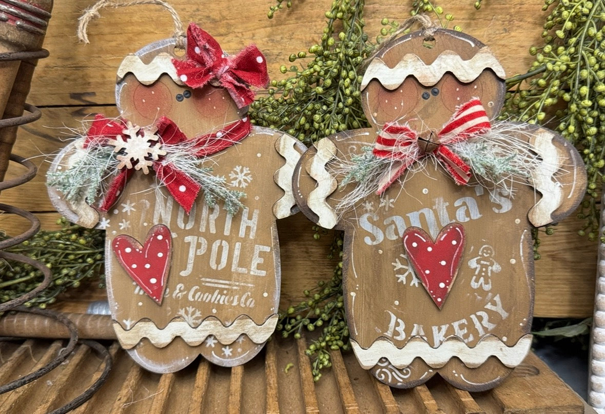 Gingerbread ornament set # 234