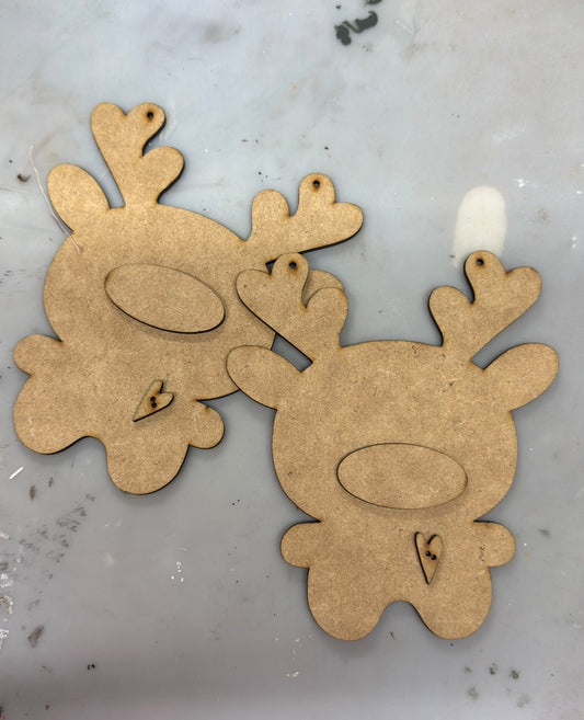 Rudy Reindeer small ornament- set of two