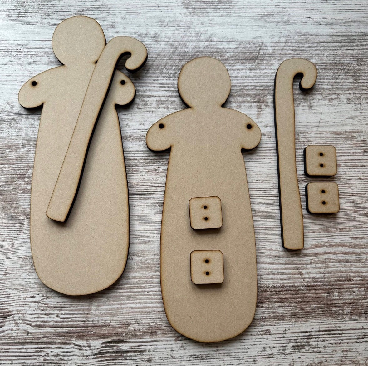 Tall gingerbread ornament set-  set of 2 #261