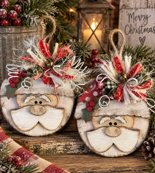 Papa Peppermint  set of 2 ornaments #351