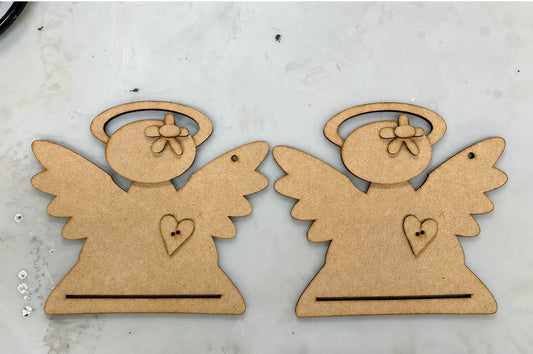 Fabric Angel ornament - 2 pk
