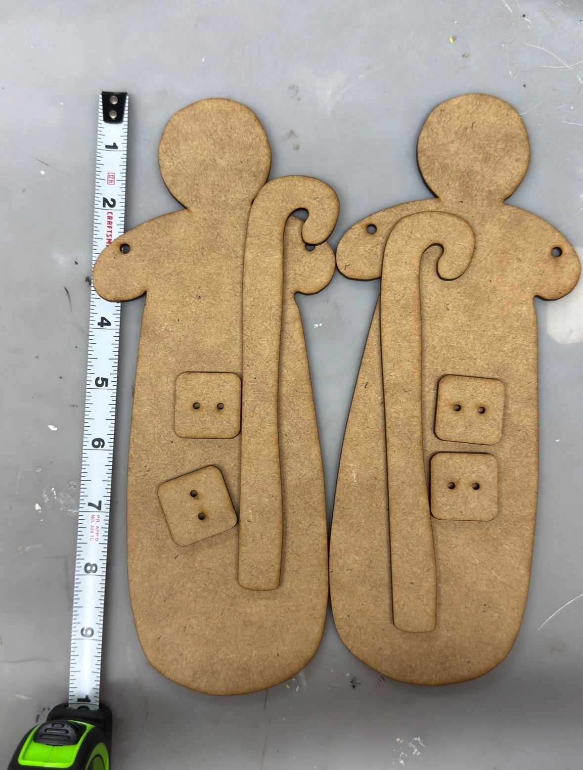Tall gingerbread ornament set-  set of 2 #261