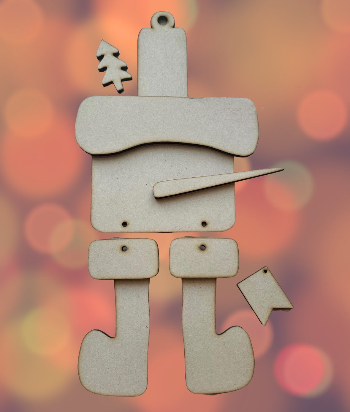 Wonky Willie block Snowman #260