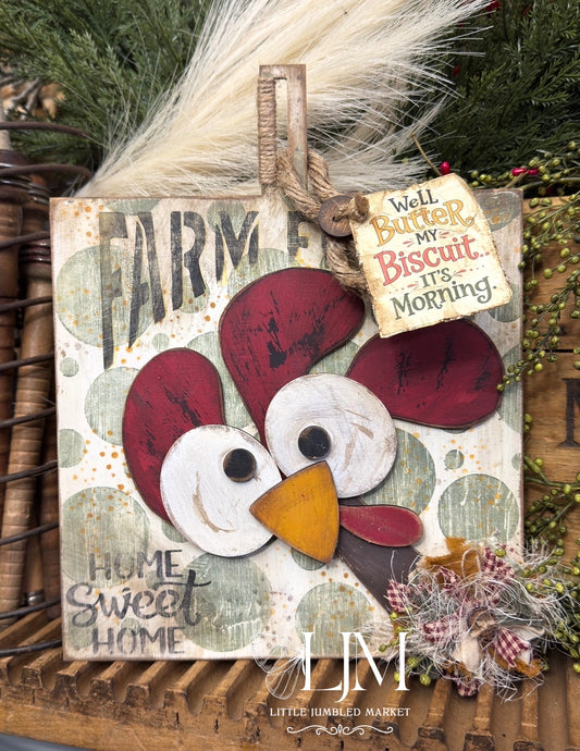 Wonky Rooster DIY Wood Kit #94