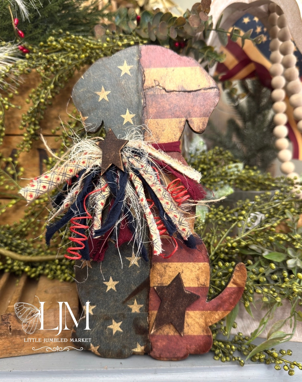 Patriotic Dog DIY Wood Kit #128
