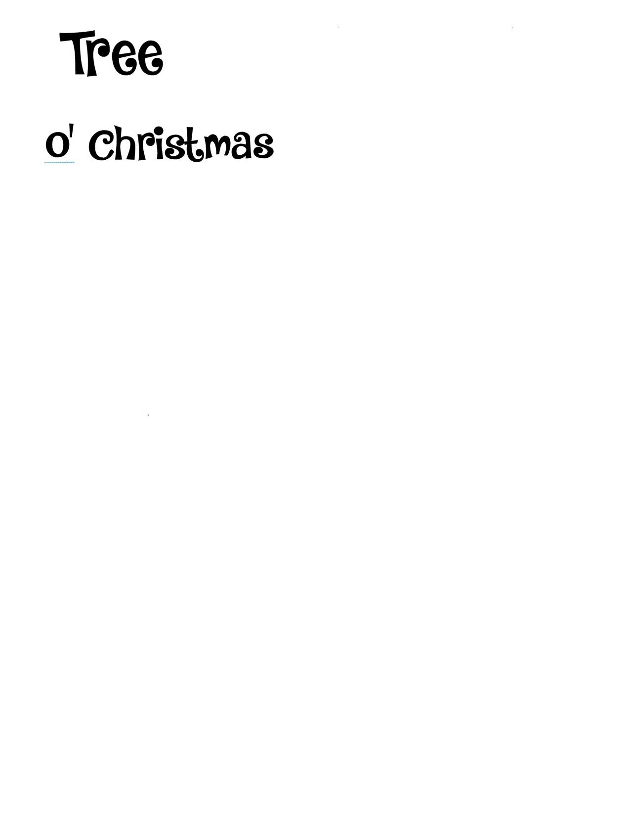 Saying for O'Christmas tree ornament