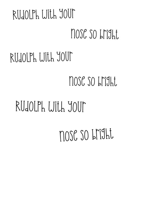 Saying for Wonky Reindeer ornaments